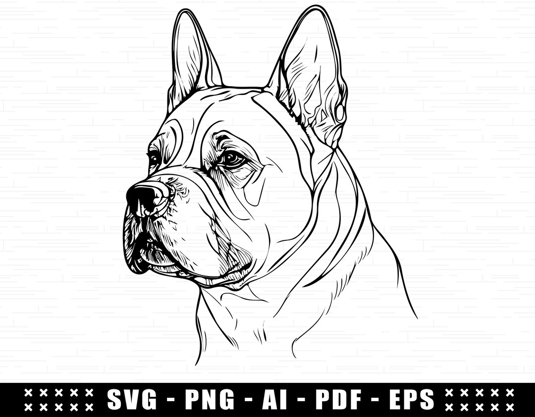 Dog Face Art SVG , Cricut Dog Breed SVG for Art Project, Dog Head