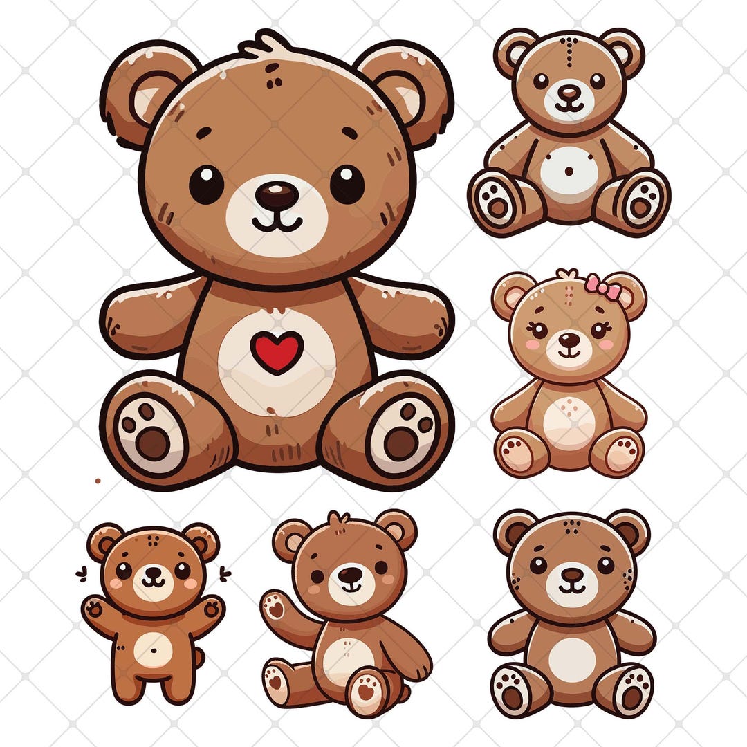 Teddy Bear SVG, Cute Bear SVG Bundle , Chilling Bear Png , Mama Bear ...
