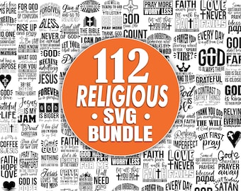 112 Religious Christian Quotes SVG Bundle | Biggest Christian Sayings Bundle In Highest Quality Best For Followers Of Jesus Mindsets Bundle
