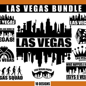 Las Vegas Skyline Bundle SVG | 10 Las Vegas Designs inklusive Vegas Skyline Silhouette Svg + Png Dateien Kommerzielle Lizenz öffnen