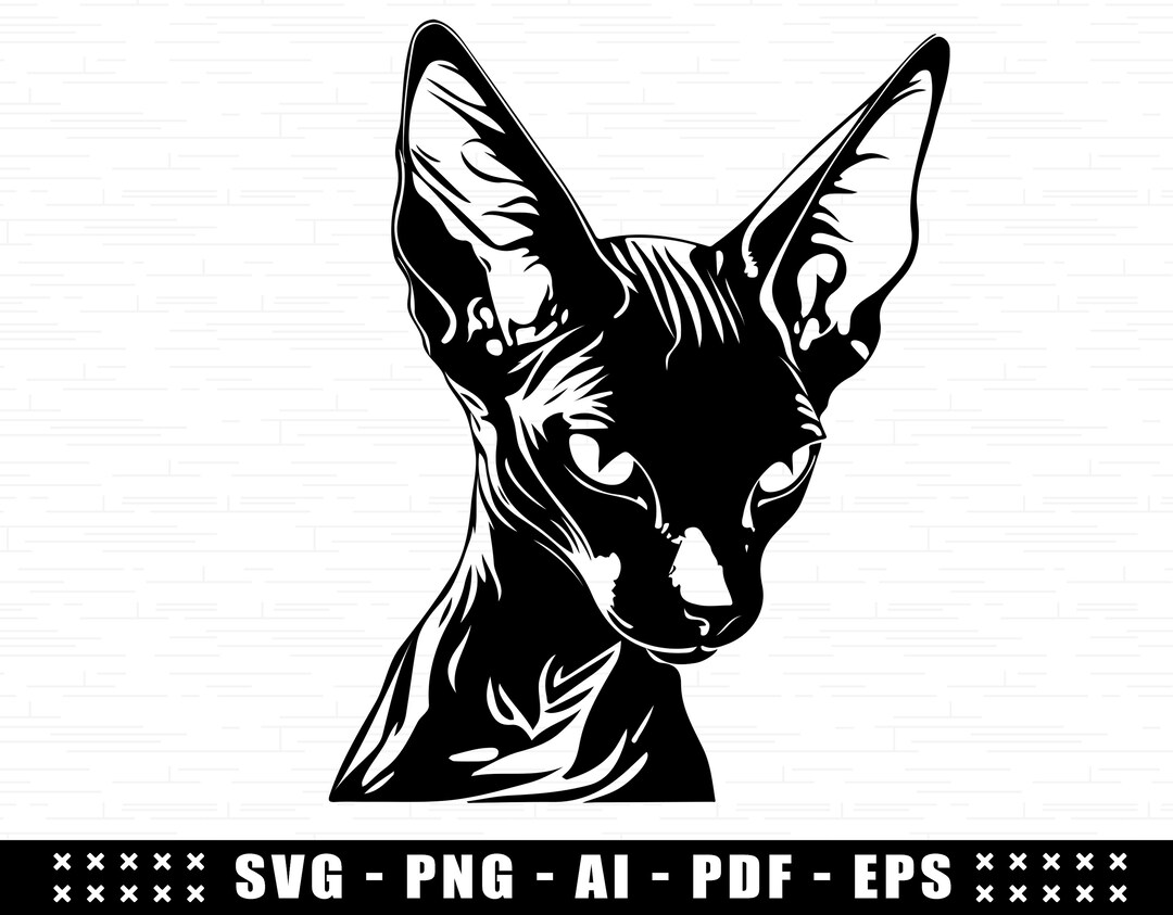 Sphynx Cat SVG , Canadian Sphynx Cat SVG for Cricut, Egyptian Cat SVG