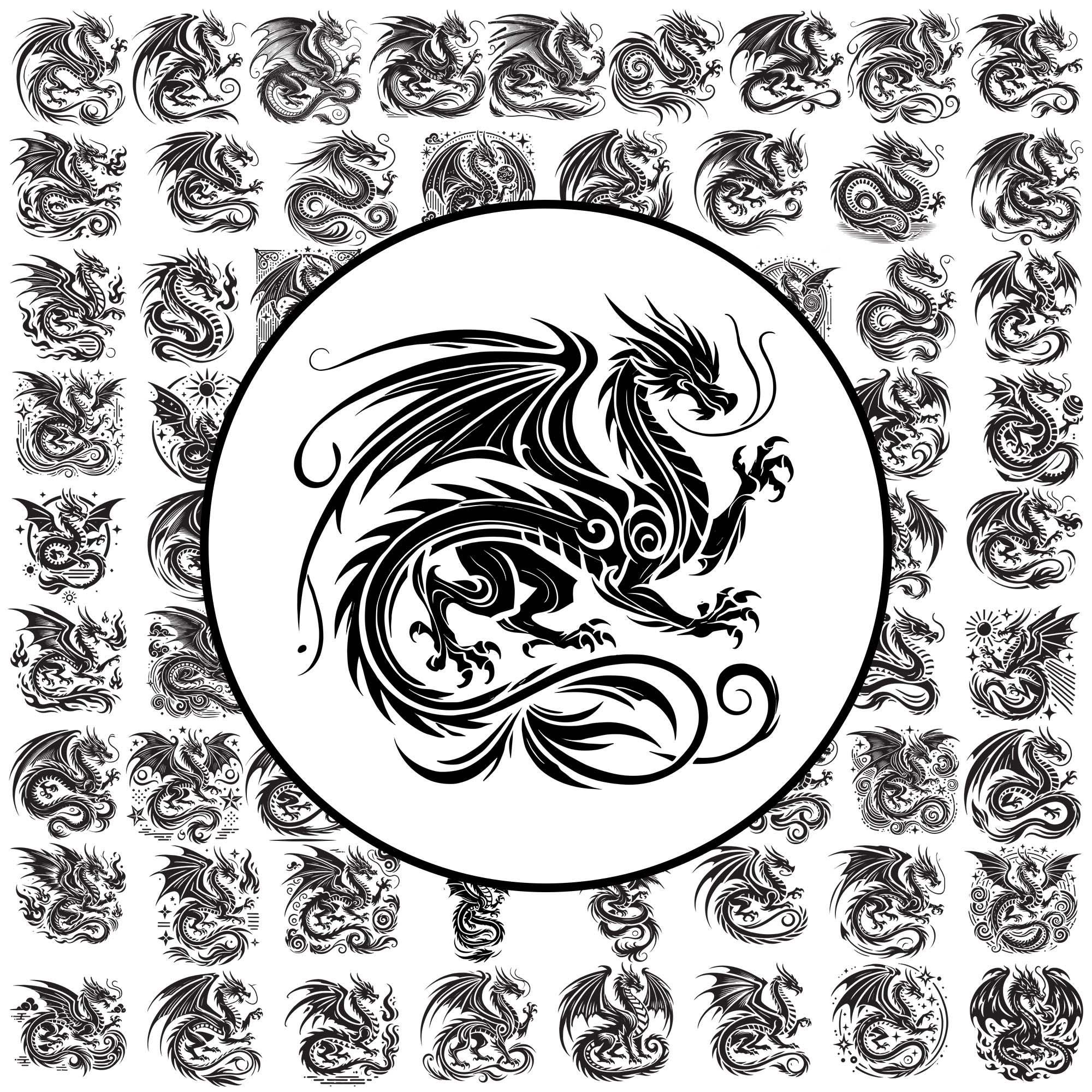 Dragons Svg Bundle | Chinese Dragon Svg Bundle | Dragon Clipart | Ancient Dragon SVG | Cricut Compatible