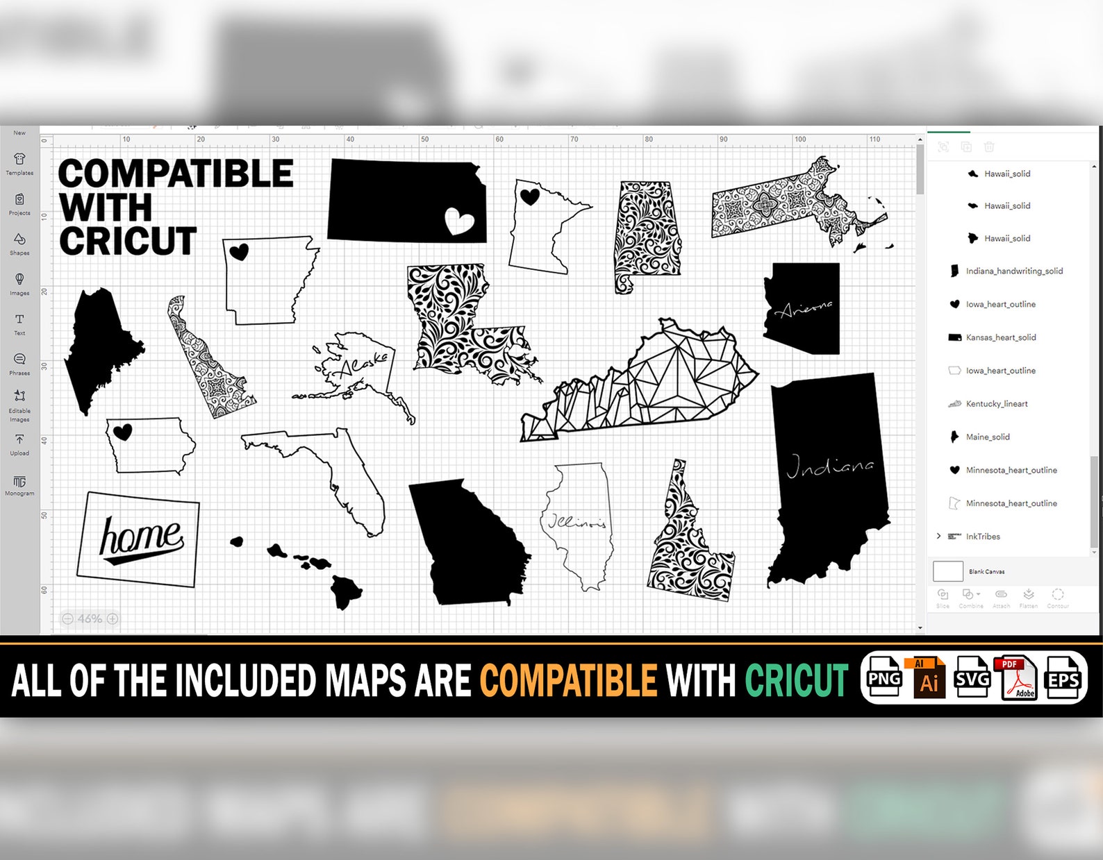 500 Maps Bundle | United States Maps SVG Bundle | US Maps Mega Bundle ...