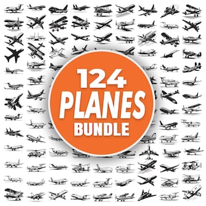Planes SVG Bundle, Airplane SVG Artworks for Cricut, Jet Planes Svg, Private Jets Logo Svg Bundle | Easy Print Planes PNG Bundle