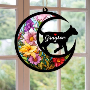 Custom Handmade Name Goat Decor, Pet Memorial Suncatcher, Loss Of Pet Sympathy Gift, Engraved Sheep Lovers, Animal Lovers, Housewarming Gift