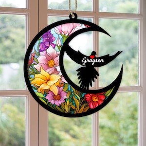 Custom Handmade Name Pigeon Bird Decor, Pet Memorial Suncatcher Orament, Loss Of Sympathy Gift, Engraved Lovers Animal, Housewarming Gift