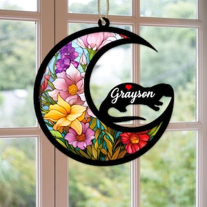 Custom Handmade Name Otter Decor, Pet Memorial Suncatcher, Loss Of Pet Sympathy Gift, Engraved Lovers, Animal Lovers, Housewarming Gift