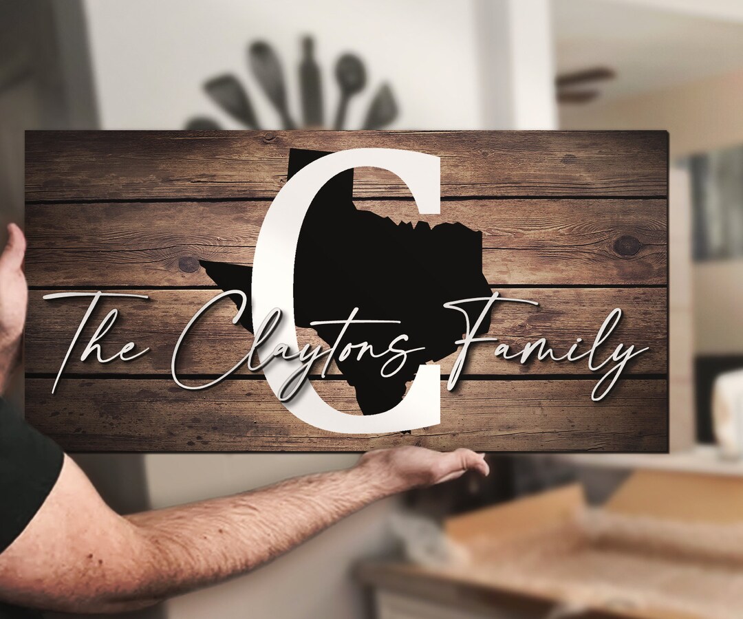 Custom Texas State Home Family Last Name Wood Pallet Sign Personalized ...