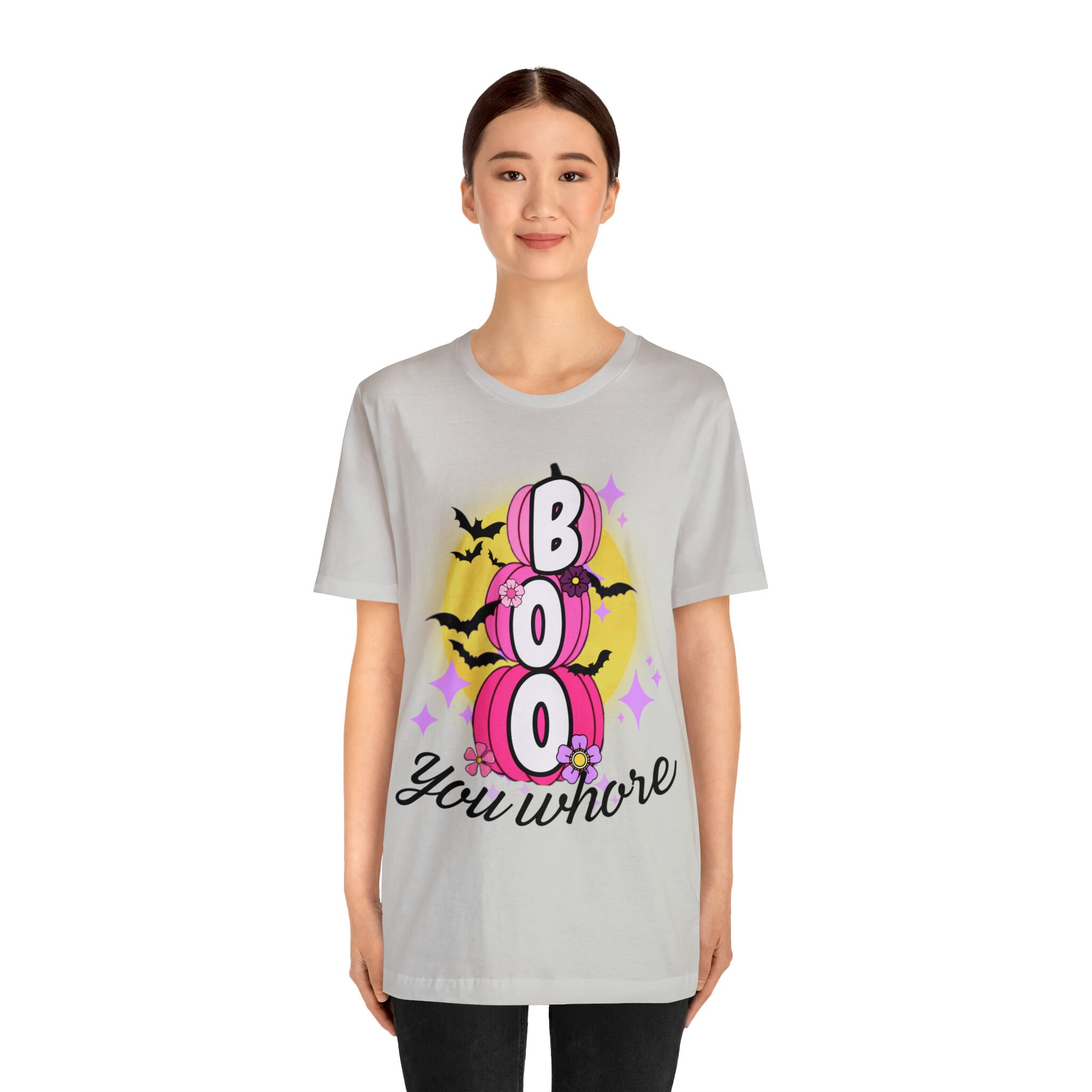 Discover Boo you whore mean girls inspired halloween pastel gothUnisex Jersey Short Sleeve Tee