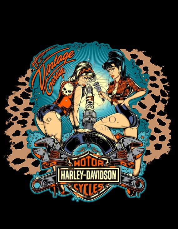 motorcycle pin up girl