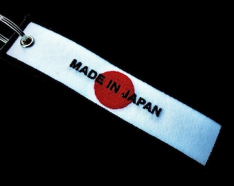 Embroidered Japan Flag Keytag - Custom Made
