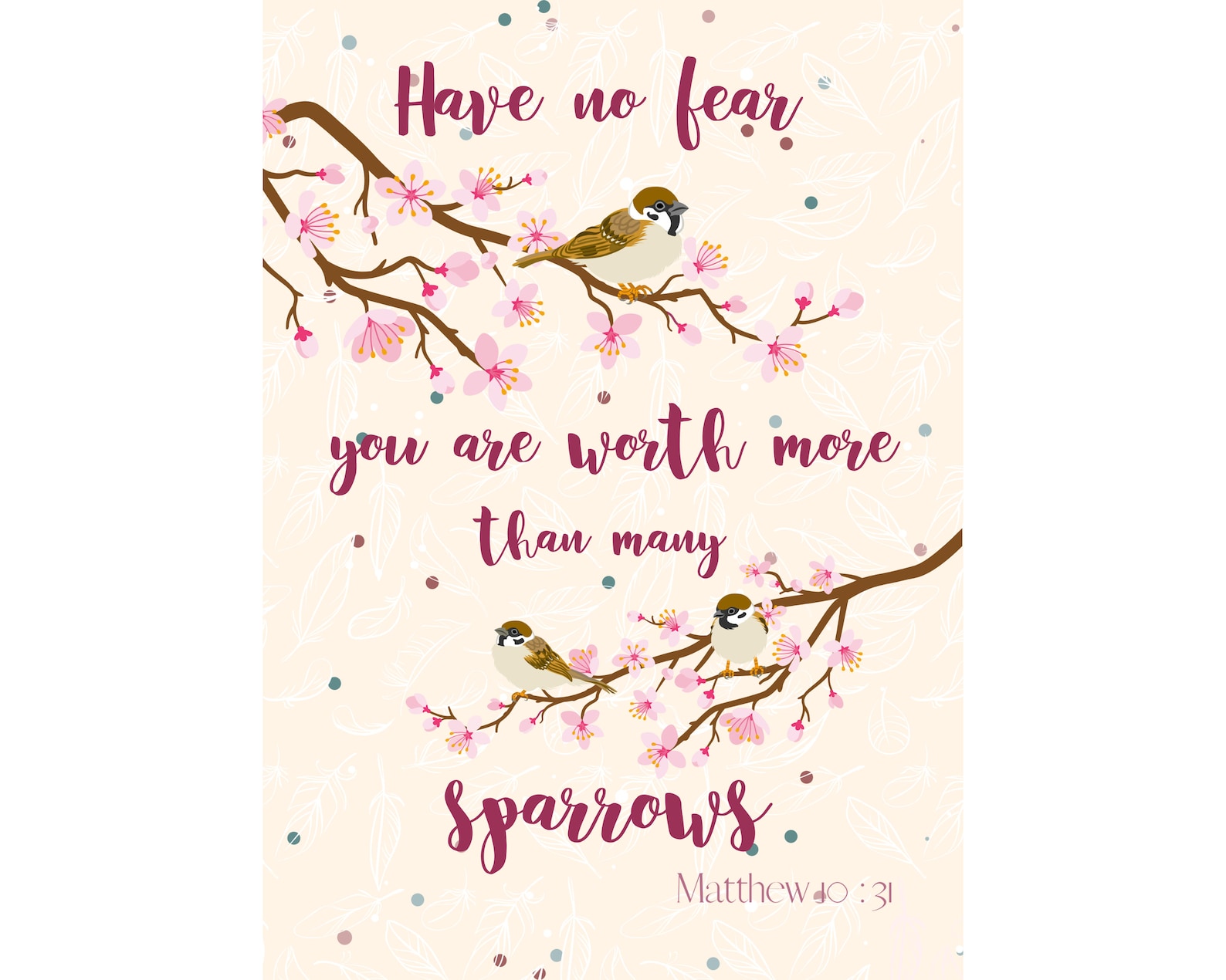 JW Have No Fear You Are Worth More Than Many Sparrows, Matthew 10:31 ...