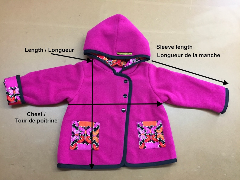 Girls pink polar jacket with cotton lining Handmade Girls hoodie Kids polar jacket Kids long sleeves coat with pockets and hoodie