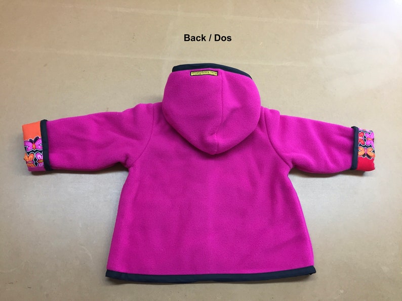 Girls pink polar jacket with cotton lining Handmade Girls hoodie Kids polar jacket Kids long sleeves coat with pockets and hoodie