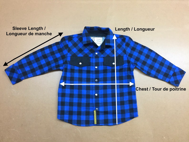 Kids lumberjack shirt, Long sleeves blue buffalo plaid shirt, Boys shirt, Girls shirt, Country shirt, Flannel shirt, Cotton shirt, Handmade image 8