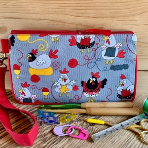 Bolsa con cremallera para tejer gancho, Funda para celular, Bolsa con llaveros, Billetera para teléfono, Bolsa para accesorios de punto, Regalos del Día de la Madre, Hecho a mano