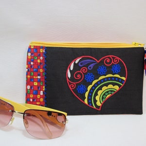 Petite pochette à fermeture à glissière, 4.5x7.5in, Étui pour téléphone portable, Petit portefeuille, Sac de masque, Étui à lunettes, Étui pour passeports, Sac de maquillage, Pochette réutilisable, Fait à la main