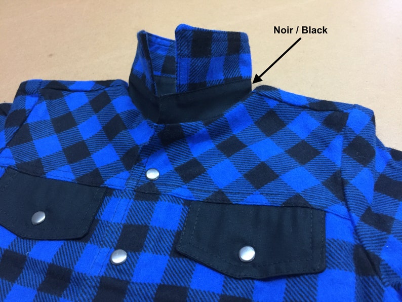 Kids lumberjack shirt, Long sleeves blue buffalo plaid shirt, Boys shirt, Girls shirt, Country shirt, Flannel shirt, Cotton shirt, Handmade image 5