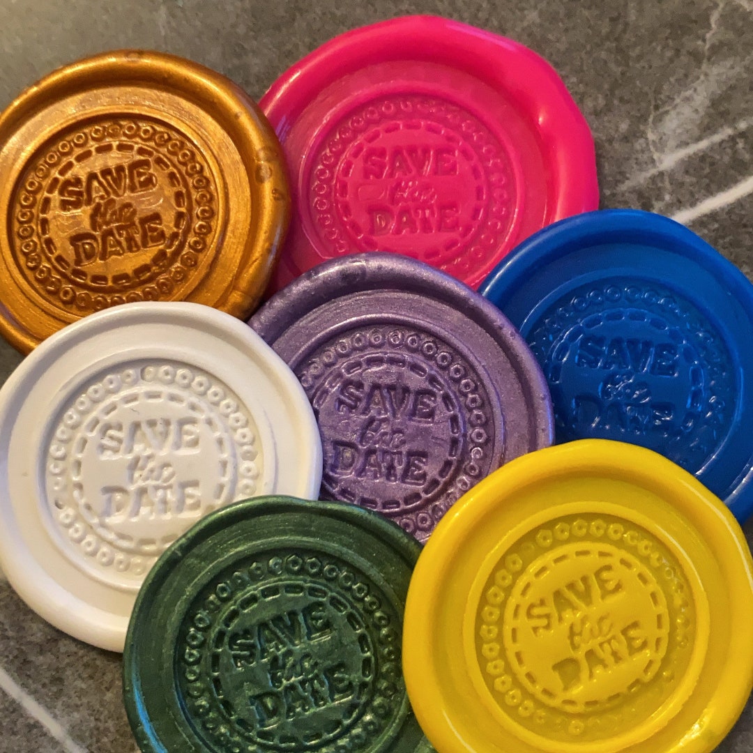 Save the Date Wedding Wax Seal Self Adhesive Wax Seal Etsy UK