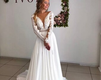 tight lace wedding dress with sleeves
