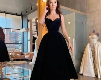 black vintage cocktail dress