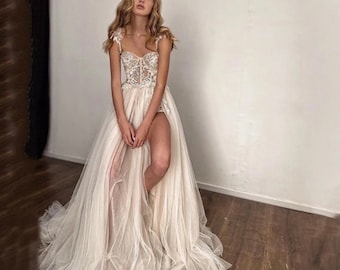 Floral Tulle Gown