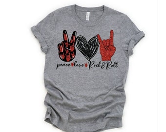 Free Free 254 Peace Love Rock And Roll Svg SVG PNG EPS DXF File