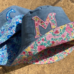 Liberty print personalised fabric bucket hat