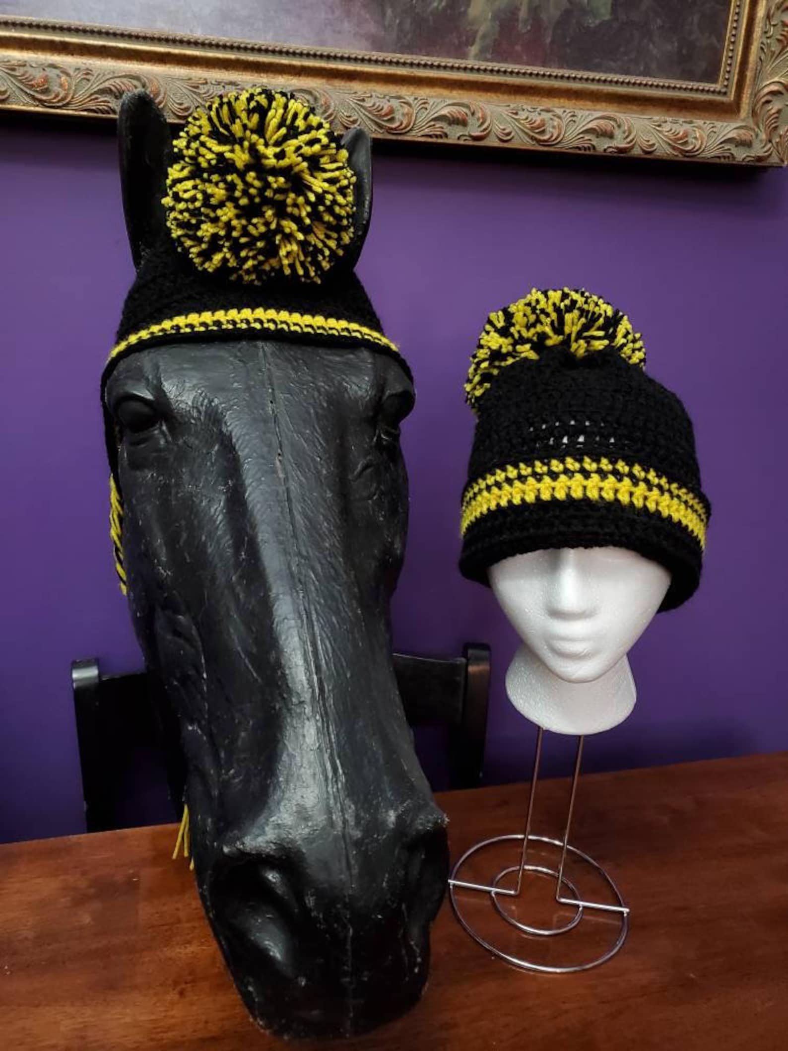 Crochet Horse Hat PATTERN and Matching Riders Hat PATTERN ONLY. Please Read Description Before