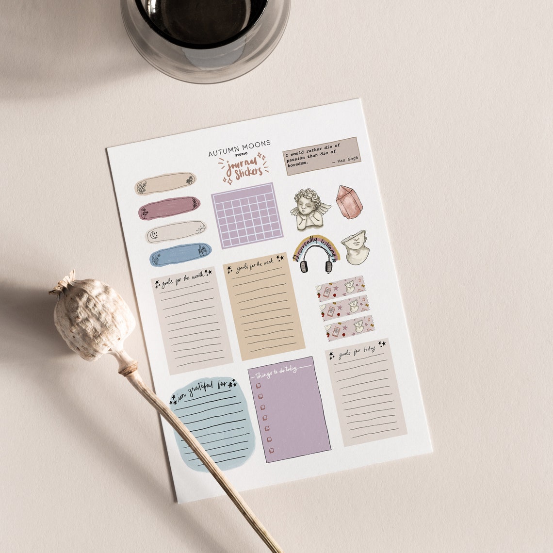 Printable Aesthetic Stickers For Journal - Printable Templates