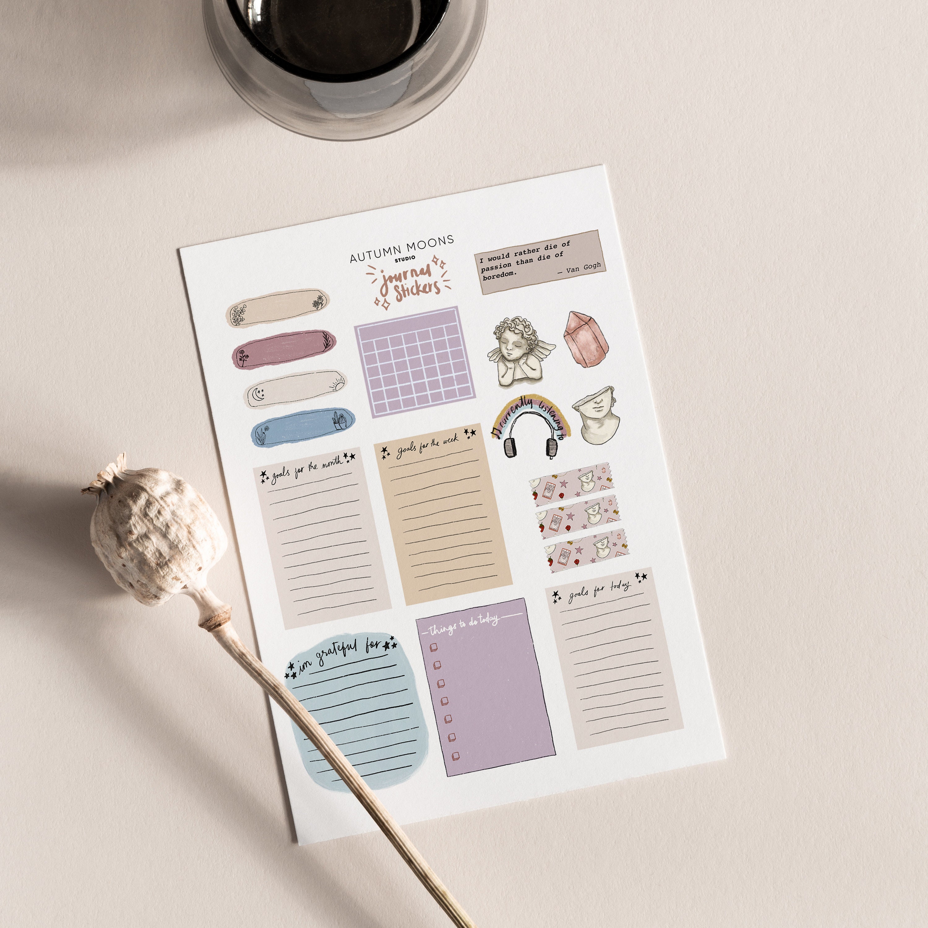 Journal Stickers Printable Aesthetic