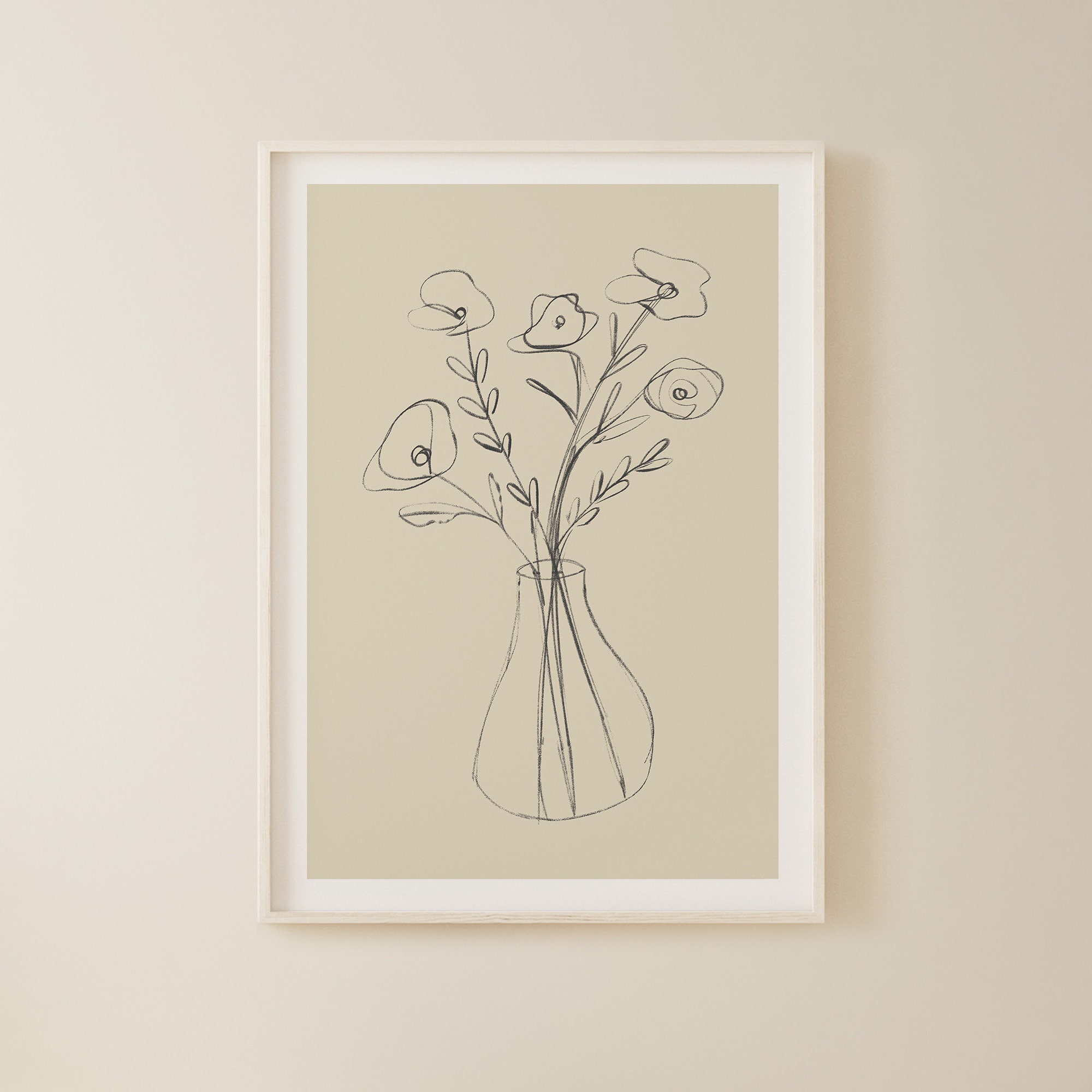 Vintage Floral Neutral Printable Wall Art Flowers Exhibition - Etsy