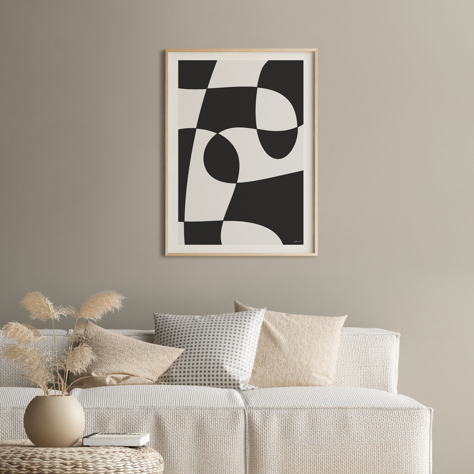 Abstract Printable Wall Art Black and White Modern Aesthetic - Etsy