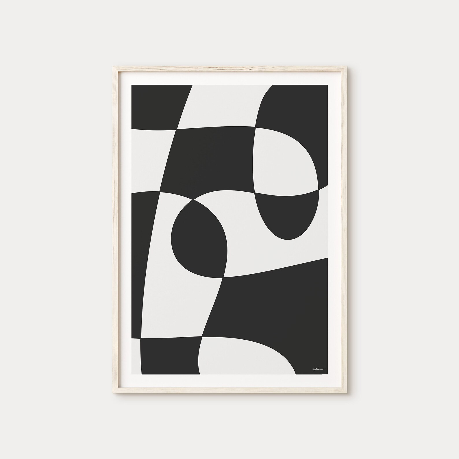 Abstract Printable Wall Art Black and White Modern Aesthetic - Etsy