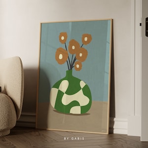 Les Fleurs imprimible pared arte floral vintage exposición pintura al óleo cartel botánico florero de moda impresión / descarga instantánea