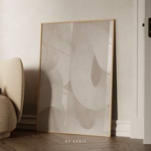 Abstract Neutral Art Print: Earth Tones Minimalist Wall Decor (Instant Download)