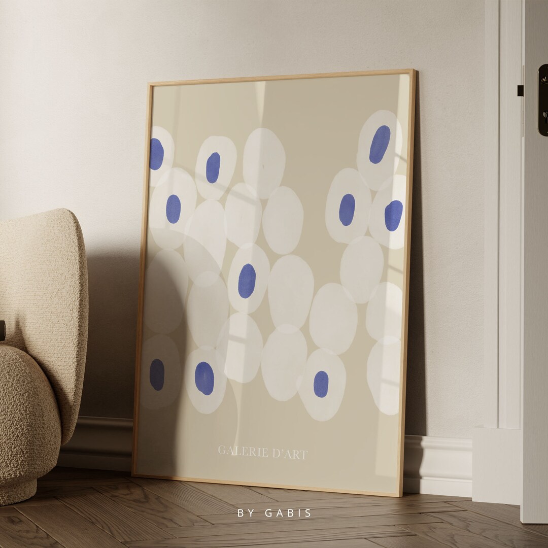 Abstract Art Gallery Printable Wall Art Blue Modern Print Minimalist ...