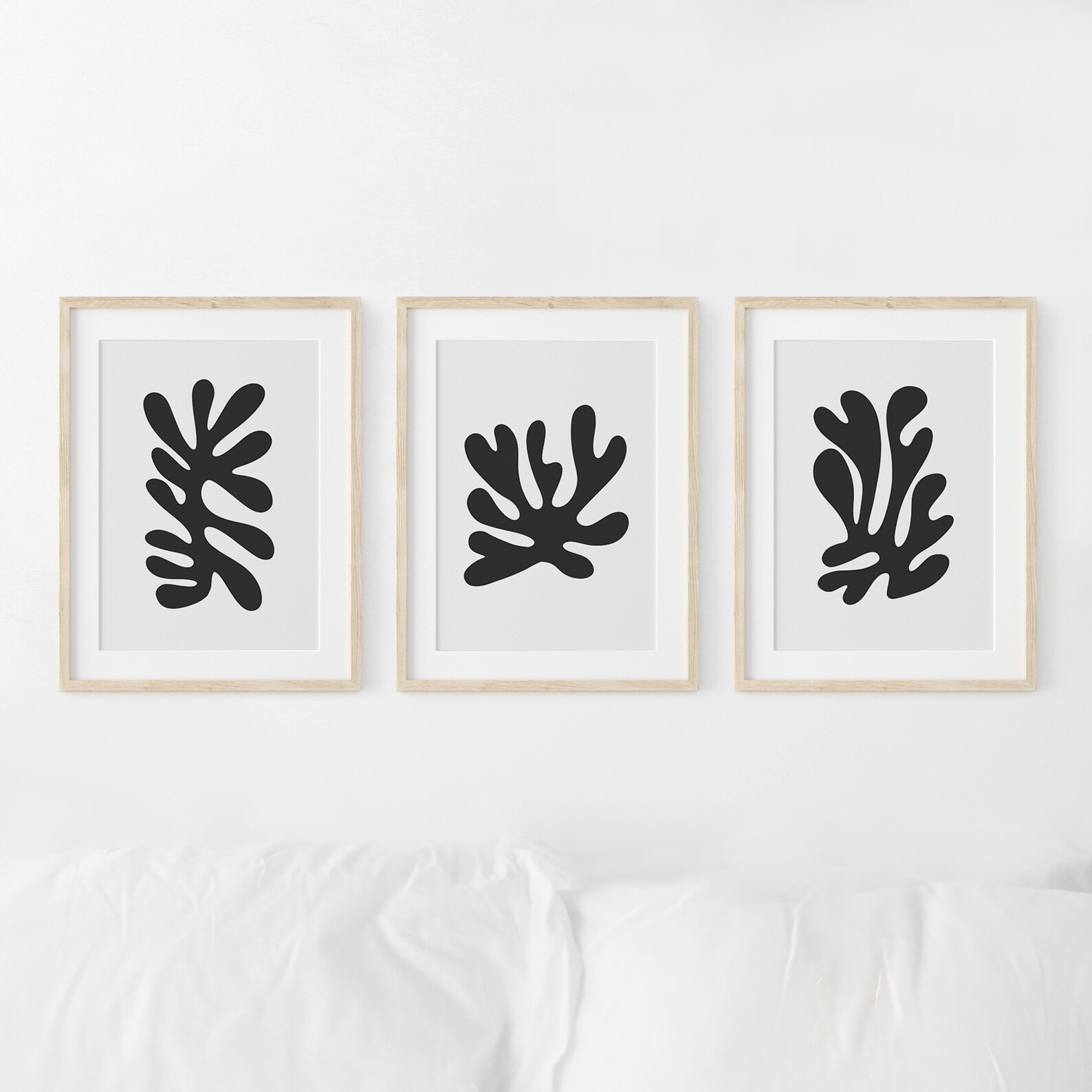 Set of 3 Henri Matisse Printable Wall Art Black and White - Etsy