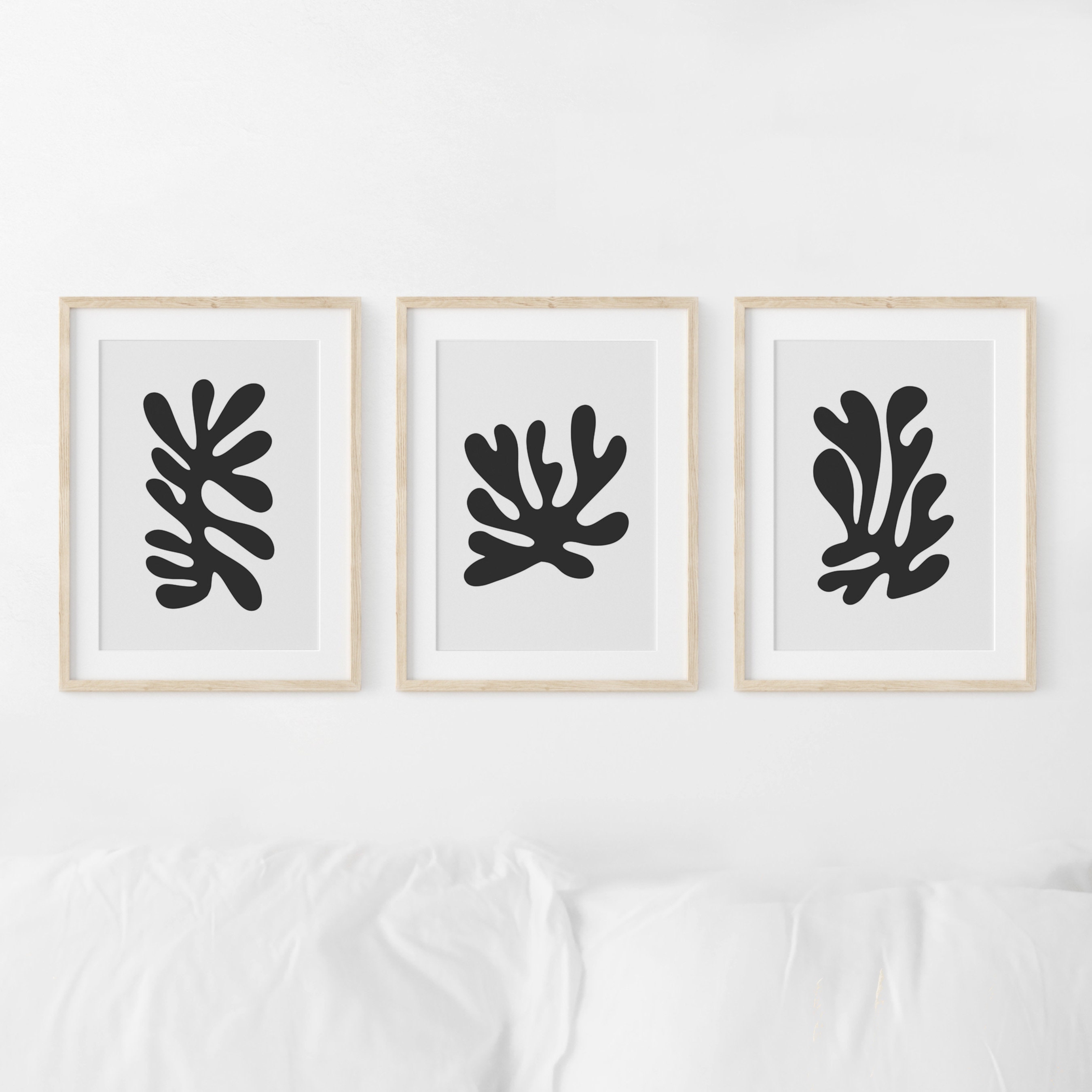 Set of 3 Henri Matisse Printable Wall Art Black and White - Etsy