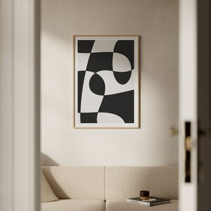 Abstract Printable Wall Art Black and White Modern Aesthetic Print ...