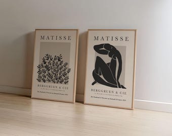 Matisse Abstract Art Prints: La Gerbe Posters, Woman Silhouette Wall Decor (Digital Download)