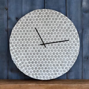 20 inch Modern Wall Clock, Minimalist Wall Clock, Modern Clock, Cermaic Wall Clock, contemporary textured wall clock