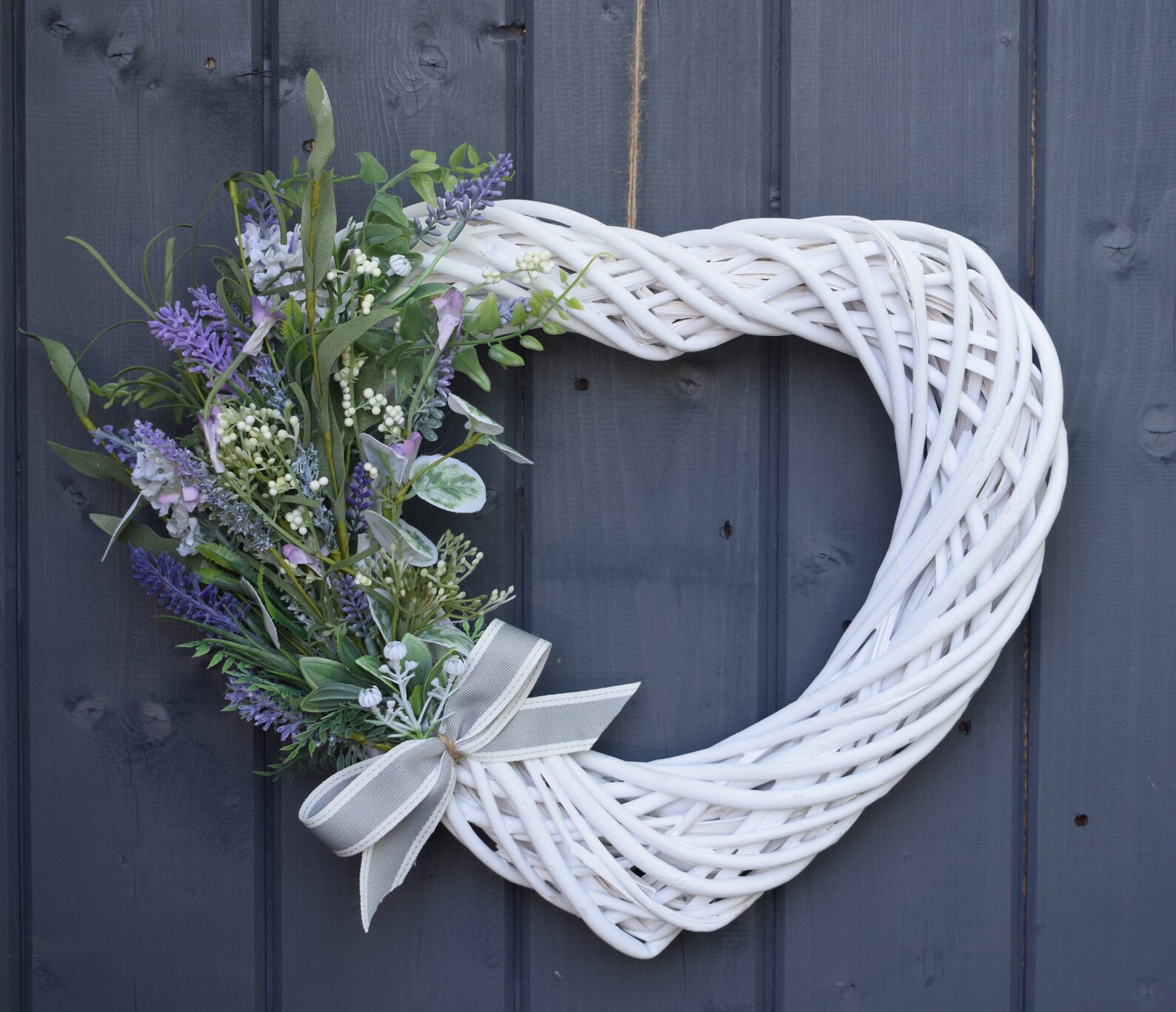 Hand Made Heart Shaped Door Wreath Perfect for All Seasons. Etsy