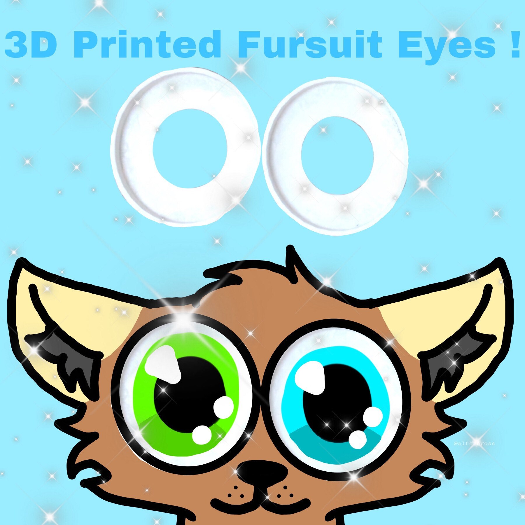 3D Printed Follow-Me Fursuit Eyes | Etsy