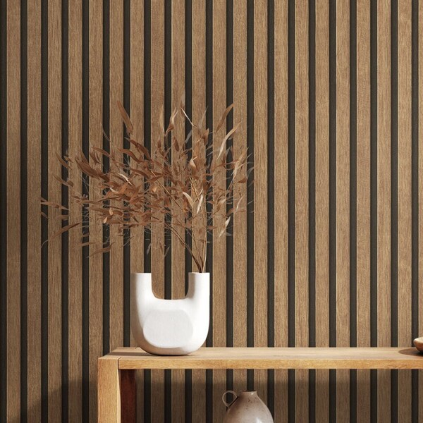 Wood Look Wallpaper Etsy