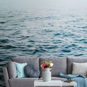 Sea wallpaper | Water wallpaper | Non-woven wallpaper Blue | Landscape |  Colorful Nature | 3.71 m x 2.80 m