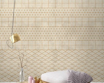 Modern Mural Beige | Photo wallpaper with pattern | Pattern wallpaper | Bedroom, kitchen, hallway, office and living room wallpaper | 4.00mx2.70m