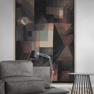 Fototapete Paul Klee | Abstrakte Rot/Grün Abstufung mit etwas Zinnober im Hochformat 1921 | Wohnzimmer-,Schlafzimmer-,Küche-,Flurtapete