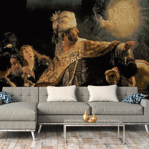 Fototapete Rembrandt | Belshazzar's Feast c.1636-38 | Religion | Gemälde | Kunst | Kunstwerk | Wohnzimmer-,Schlafzimmer-,Küchen-,Flurtapete