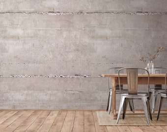 Mural Concrete Look Grey Beige | Wallpaper Concrete Wall Concrete Wallpaper | Non-woven wallpaper living room bedroom bathroom kitchen | 2.80 m x 1.59 m